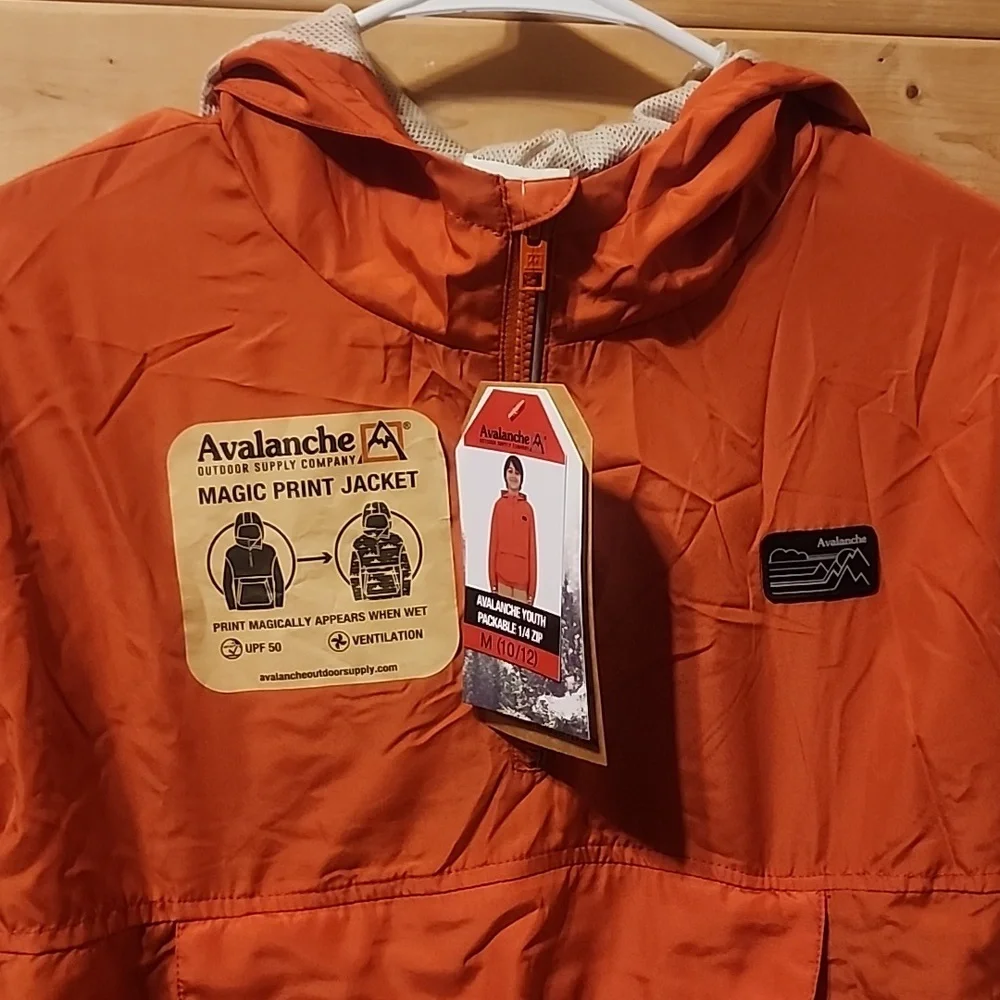 Kids Avalanche Jacket Size Medium 10/12 NEW Design Appears When Wet